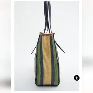 ZARA【NEW】STRIPED FABRIC TOTE BAG Zara Striped Tote Bag | eBay
